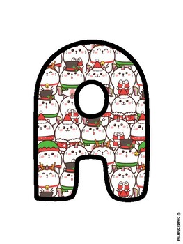 Christmas Bulletin Board Letters, Christmas Alphabet Posters