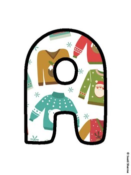 Christmas Bulletin Board Letters, Christmas Alphabet Posters