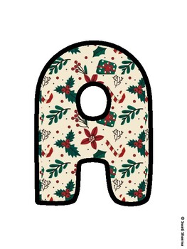 Christmas Bulletin Board Letters, Christmas Alphabet Posters