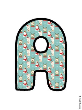 Christmas Bulletin Board Letters, Christmas Alphabet Posters