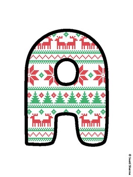 Christmas Bulletin Board Letters, Christmas Alphabet Posters