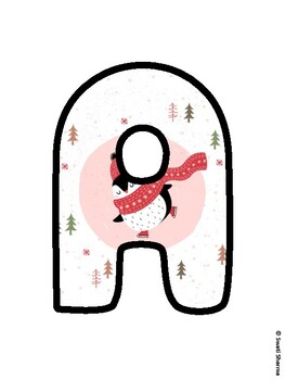 Christmas Bulletin Board Letters, Christmas Alphabet Posters