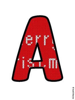 Christmas Bulletin Board Letters, Christmas Alphabet Posters