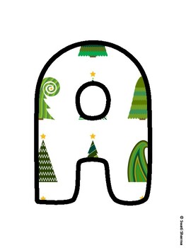 Christmas Bulletin Board Letters, Christmas Alphabet Posters