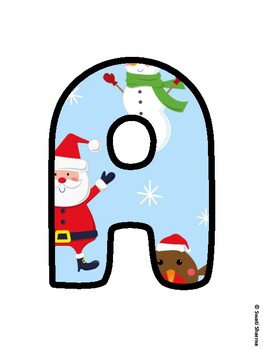 Christmas Bulletin Board Letters, Christmas Alphabet Posters