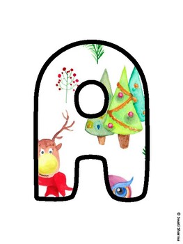 Christmas Bulletin Board Letters, Christmas Alphabet Posters