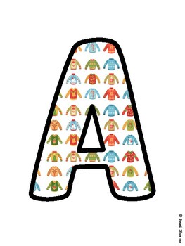 Christmas Bulletin Board Letters, Christmas Alphabet Posters