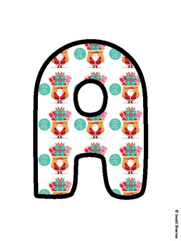 Christmas Bulletin Board Letters, Christmas Alphabet Posters