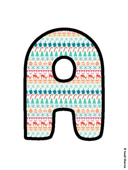 Christmas Bulletin Board Letters, Christmas Alphabet Posters