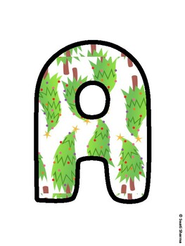 Christmas Bulletin Board Letters, Christmas Alphabet Posters