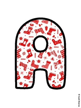 Christmas Bulletin Board Letters, Christmas Alphabet Posters