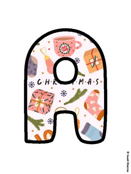 Christmas Bulletin Board Letters, Christmas Alphabet Posters