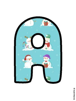 Christmas Bulletin Board Letters, Christmas Alphabet Posters