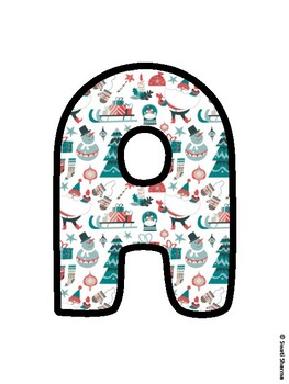 Christmas Bulletin Board Letters, Christmas Alphabet Posters
