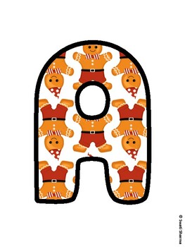 Christmas Bulletin Board Letters, Christmas Alphabet Posters