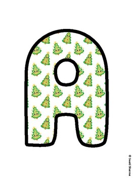 Christmas Bulletin Board Letters, Christmas Alphabet Posters
