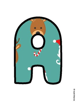 Christmas Bulletin Board Letters, Christmas Alphabet Posters