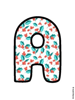 Christmas Bulletin Board Letters, Christmas Alphabet Posters
