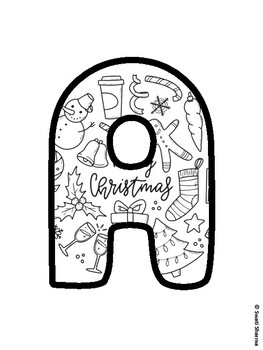Christmas Bulletin Board Letters, Christmas Alphabet Posters