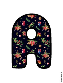 Christmas Bulletin Board Letters, Christmas Alphabet Posters