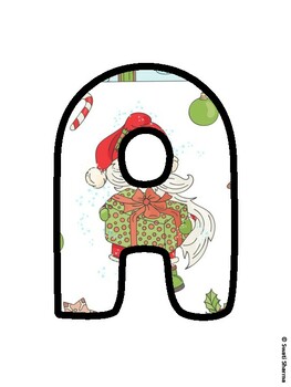 Christmas Bulletin Board Letters, Christmas Alphabet Posters