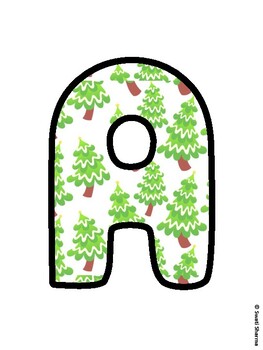 Christmas Bulletin Board Letters, Christmas Alphabet Posters