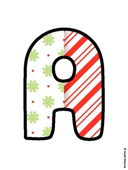 Christmas Bulletin Board Letters, Christmas Alphabet Posters