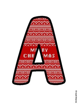 Christmas Bulletin Board Letters, Christmas Alphabet Posters