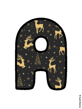 Christmas Bulletin Board Letters, Christmas Alphabet Posters