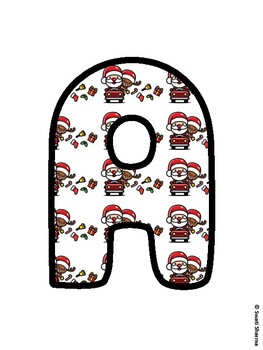 Christmas Bulletin Board Letters, Christmas Alphabet Posters