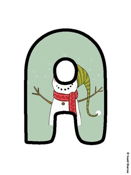Christmas Bulletin Board Letters, Christmas Alphabet Posters