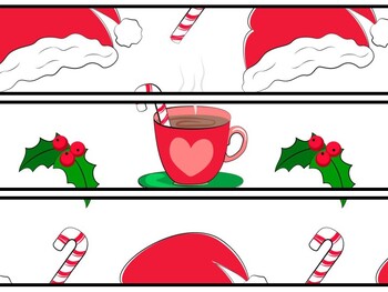 Christmas Food Bulletin Board Decor Kit, Christmas Food Letters