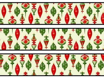 Christmas Ornaments Bulletin Board Decor Kit, Christmas Ornaments Letters