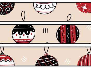 Christmas Ornaments Bulletin Board Decor Kit, Christmas Ornaments Letters