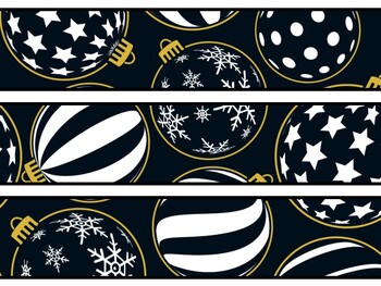 Christmas Ornaments Bulletin Board Decor Kit, Christmas Ornaments Letters