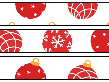 Christmas Ornaments Bulletin Board Decor Kit, Christmas Ornaments Letters