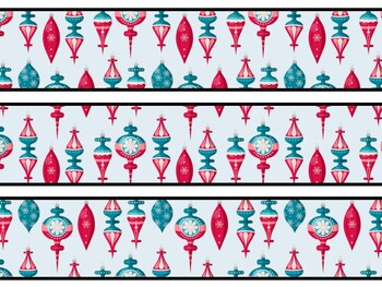 Christmas Ornaments Bulletin Board Decor Kit, Christmas Ornaments Letters