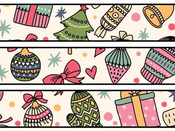 Christmas Ornaments Bulletin Board Decor Kit, Christmas Ornaments Letters