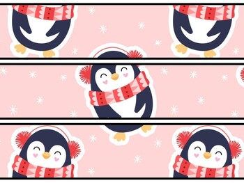Christmas Penguins Bulletin Board Decor Kit, Christmas Penguins Letters