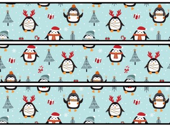 Christmas Penguins Bulletin Board Decor Kit, Christmas Penguins Letters