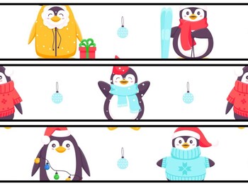 Christmas Penguins Bulletin Board Decor Kit, Christmas Penguins Letters