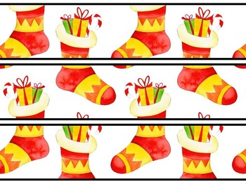 Christmas Socks Bulletin Board Decor Kit, Christmas Socks Letters