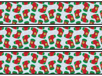 Christmas Socks Bulletin Board Decor Kit, Christmas Socks Letters