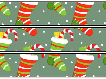 Christmas Socks Bulletin Board Decor Kit, Christmas Socks Letters