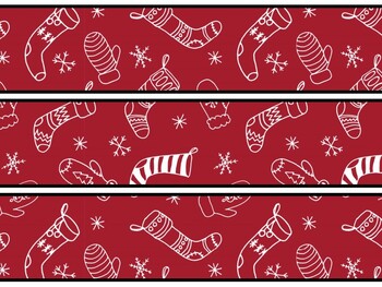 Christmas Socks Bulletin Board Decor Kit, Christmas Socks Letters