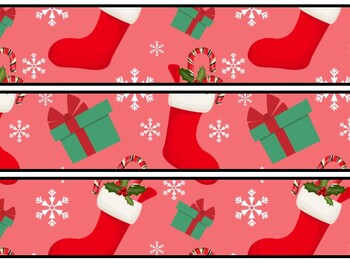 Christmas Socks Bulletin Board Decor Kit, Christmas Socks Letters