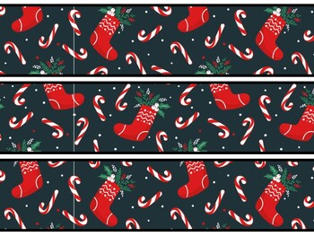 Christmas Socks Bulletin Board Decor Kit, Christmas Socks Letters