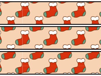 Christmas Socks Bulletin Board Decor Kit, Christmas Socks Letters