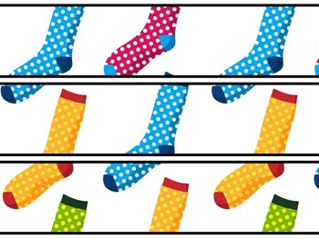 Christmas Socks Bulletin Board Decor Kit, Christmas Socks Letters