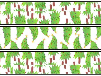 Christmas Trees Bulletin Board Decor Kit, Christmas Trees Letters